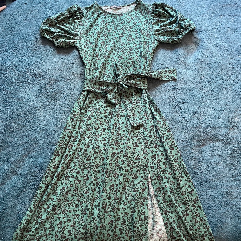 Zara maxi dress with leg slit